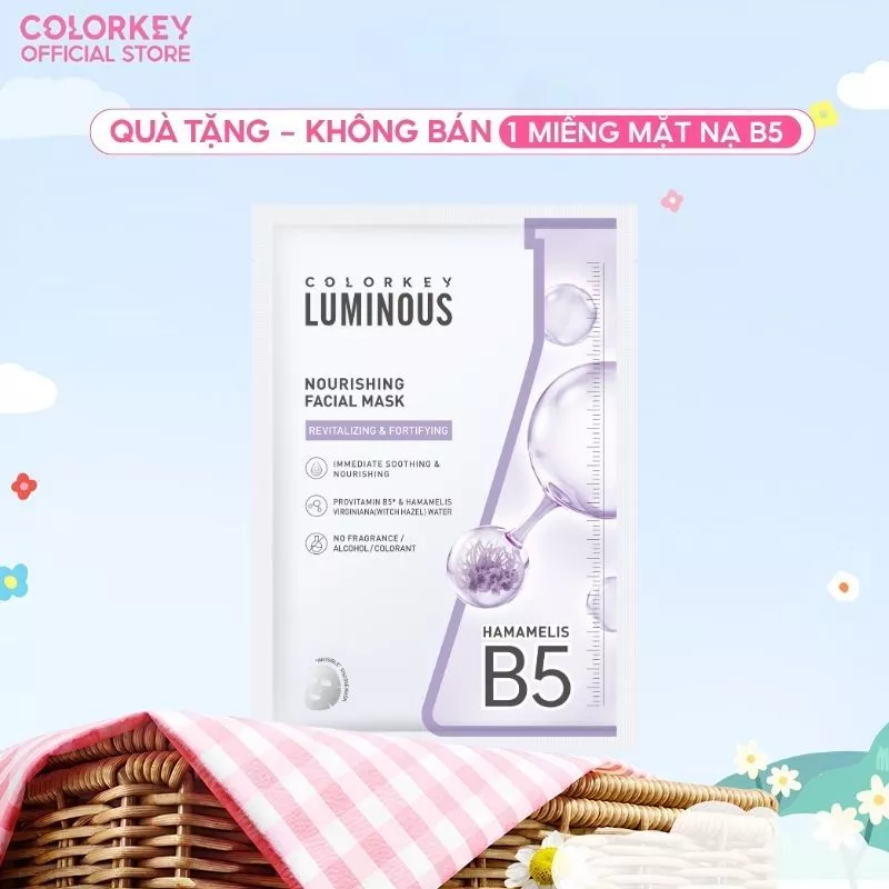 [QUÀ TẶNG - KHÔNG BÁN] Một Miếng Mặt Nạ Giấy Màu Tím Colorkey Luminous Vitamin B5