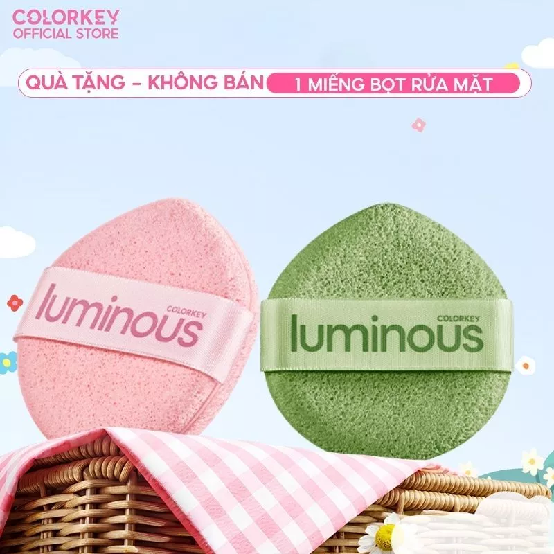 [QUÀ TẶNG - KHÔNG BÁN] Mút Rửa Mặt Colorkey Luminous Hỗ Trợ Làm Sạch Da