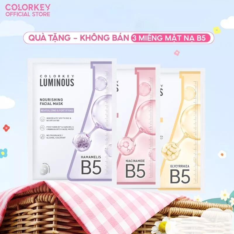 [QUÀ TẶNG - KHÔNG BÁN] Combo 3 Miếng 3 Màu Mặt Nạ B5 COLORKEY 25ml/miếng