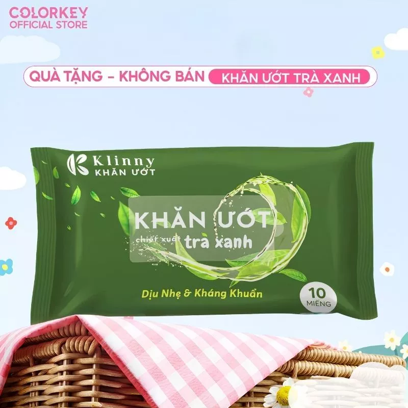 [QUÀ TẶNG - KHÔNG BÁN] Khăn Giấy Uớt Trà Xanh 10 miếng/Bịch