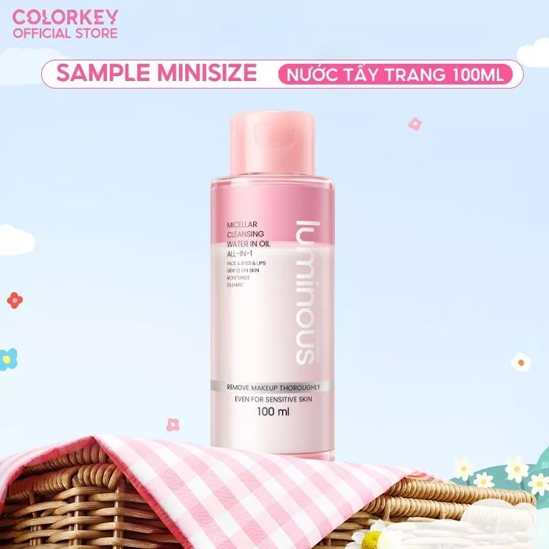 [MINISIZE -100ML] Nước Tẩy Trang Có Dầu COLORKEY Dễ Dàng Tẩy Trang Mọi Lớp Makeup, Không Gây Cay Mắt 100ml