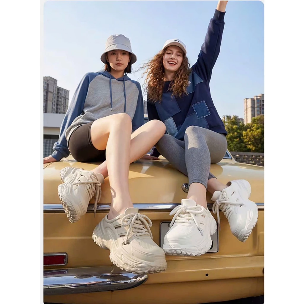Giày Sục Sneaker Đế Cao Nữ Phong Cách Ulzzang Hàn Quốc, Siêu Nhẹ Êm Chân - Lù Store HN - BK006