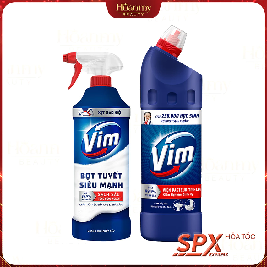 Bọt Tuyết Siêu Mạnh Tẩy Bồn Cầu, Nước Tẩy Bồn Cầu và Nhà Vệ Sinh Vim Diệt Khuẩn| Diệt 99,9% Vi Khuẩn