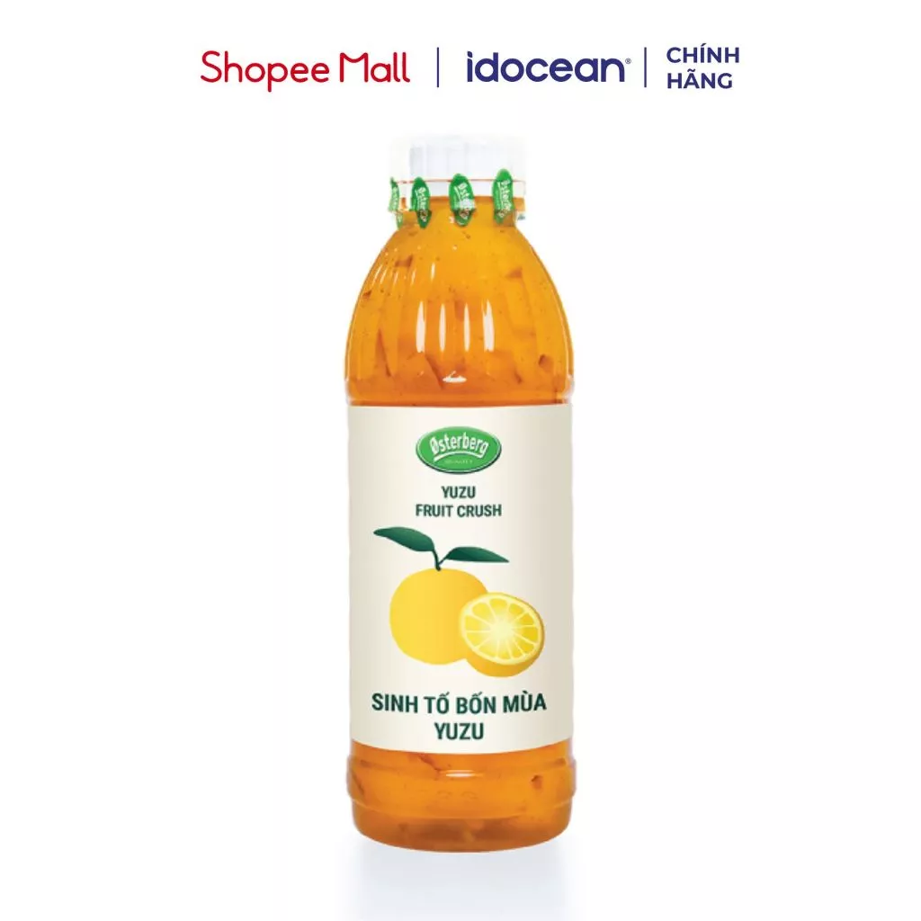 Sinh tố bốn mùa vị Yuzu 1000ml - Osterberg, phù hợp cho thức uống trà trái cây, sữa chua