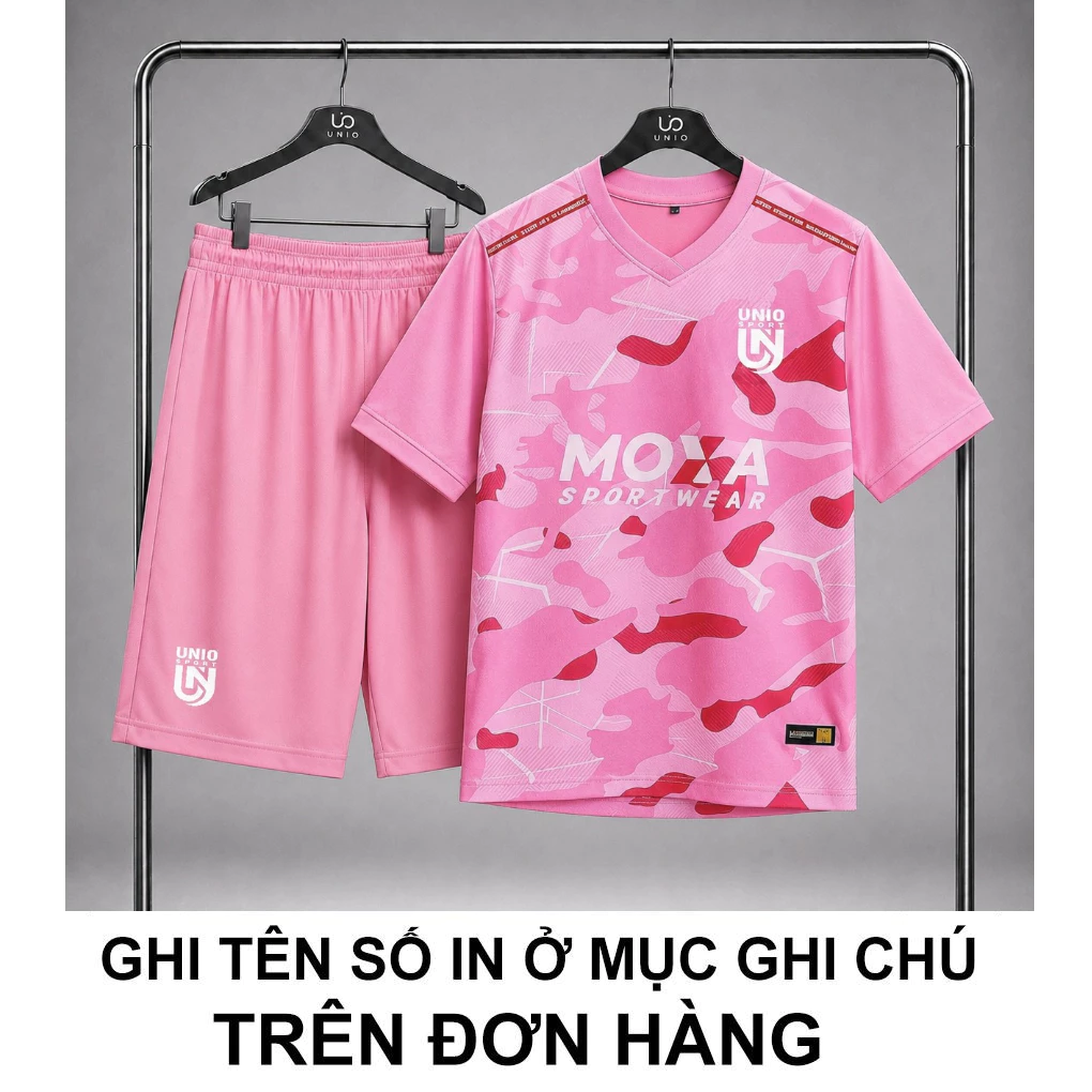 [UNIO-HCT] In tên số áo theo yêu cầu - Bộ áo bóng đá unio hồng cổ tim mới nhất siêu hot - Hàng thun lạnh siêu mát