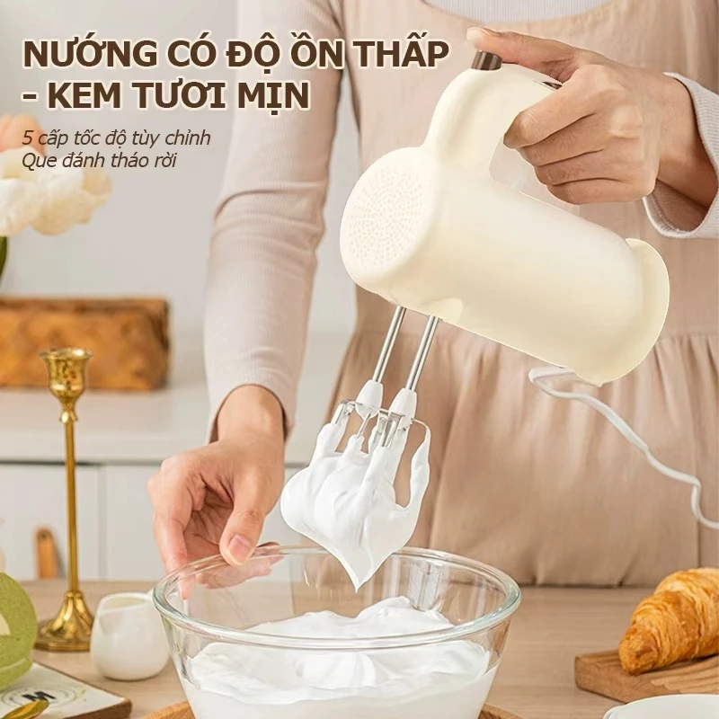 ONR - Máy Đánh Trứng, Đánh Bông Kem, Trộn Bột, Dụng Cụ Làm Bánh Tại Nhà, Đa Năng Cầm Tay Gọn Nhẹ