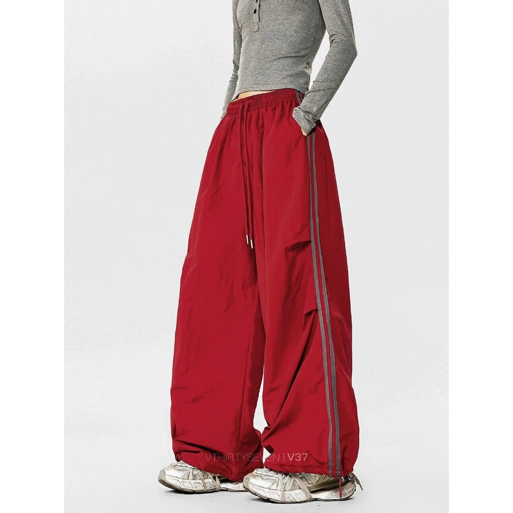 Quần Ống Rộng Phối 2 Sọc Phong Cách Y2K Streetwear Nam Nữ Unisex - Maylinhshop - Hack Dáng Cực Chất