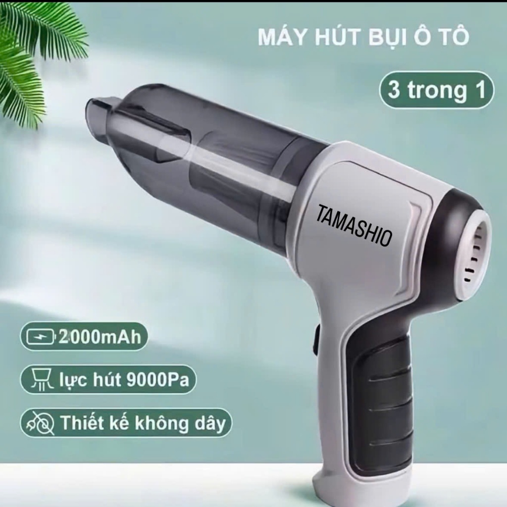 Máy Hút Bụi Cầm Tay Mini Không Dây TAMASHIO 6 Đầu Hút, Hút Thổi Đa Năng, Công…