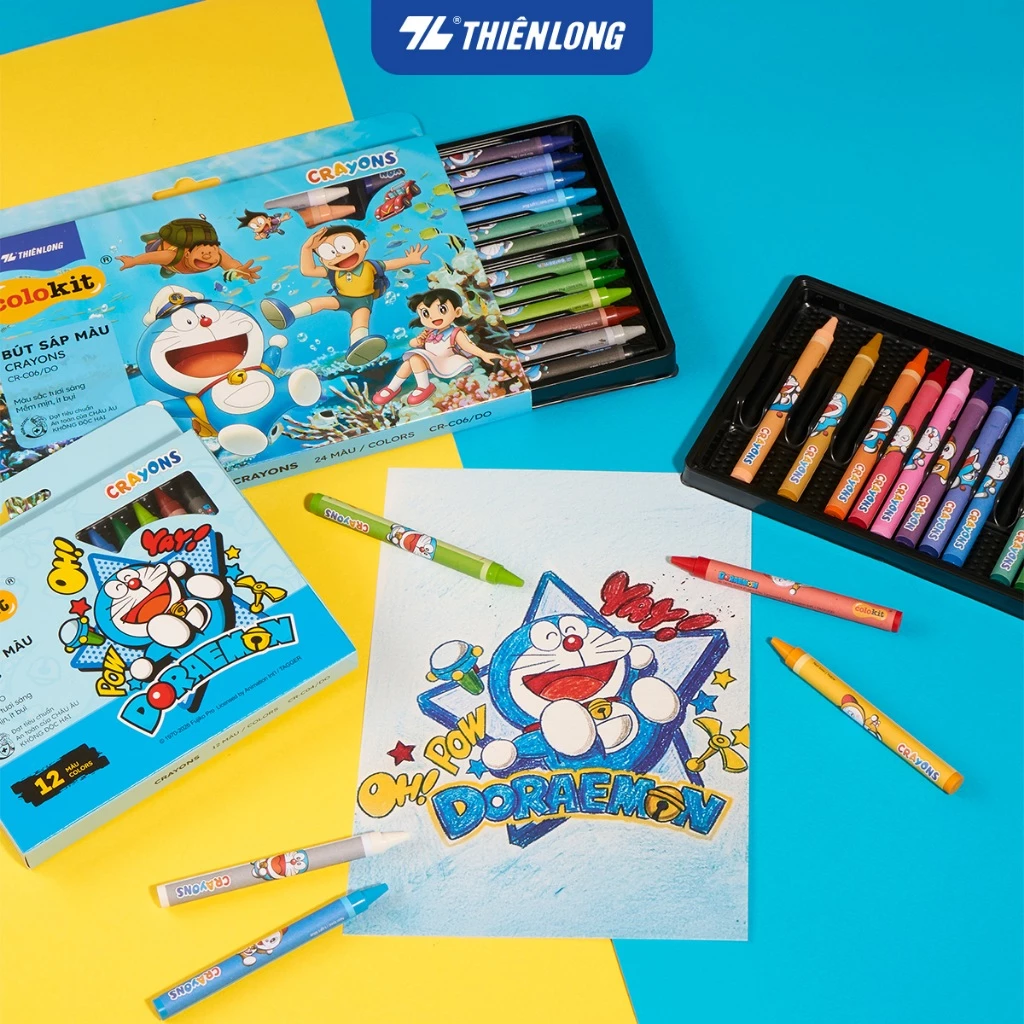 Bút Sáp màu Thiên Long Doraemon CR-C06/DO- 24 màu