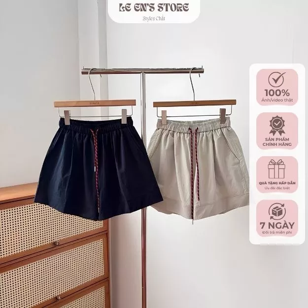 Quần Đùi Ngắn Nữ Chất Thô Kaki – Quần Short Form Rộng Basic Phong Cách Hàn Quốc-  Q125
