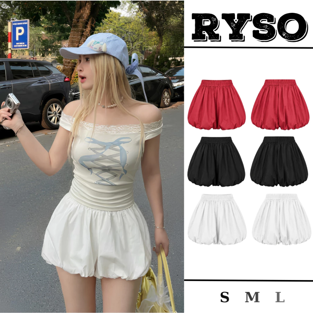 Quần SHORT BÍ NGÔ 2 Lớp Cạp Lưng Thun Co Giãn Chất Kate, Quần Đùi Nữ Kiểu Phồng Bồng Bềnh QU03 RYSO