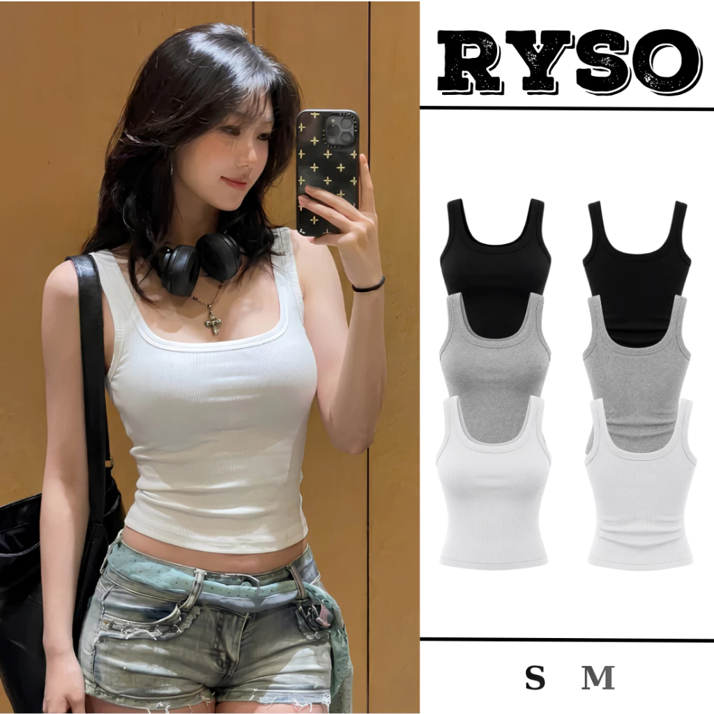Áo Thun Sát Nách Croptop Nữ Co Giãn Tôn Dáng Siêu Đẹp, Áo Ba Lỗ Phong Cách Năng Động CRT01 RYSO
