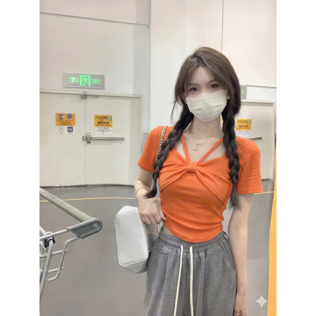 Áo Thun Nữ Xoắn Ngực Tôn Dáng Sexy