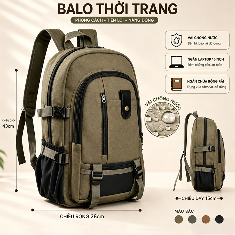 Balo dung lượng lớn giá đặc biệt mới, chống mài mòn, túi du lịch theo xu hướng thời trang. #911