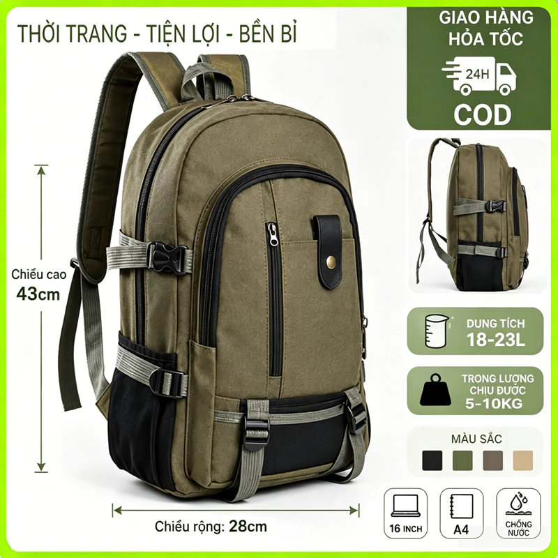 Balo Laptop, Balo Du Lịch Kích Thước Lớn, Balo đi học Đi Chơi Nhiều Ngăn Tiện Lợi và Chắc Chắn.911