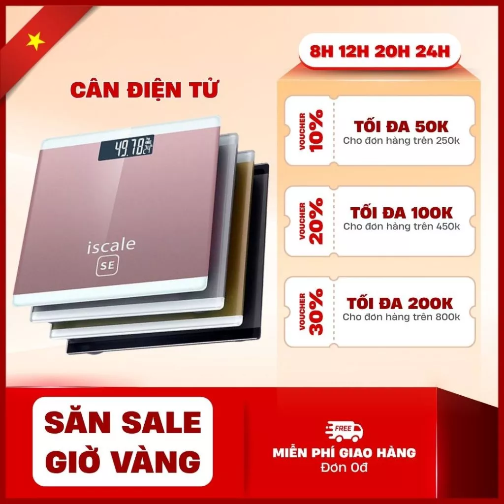 Cân Điện Tử, Cân Sức Khỏe ISCALE PHONE - Cân Gia Đình Trọng Lượng Tối Đa 150Kg tiện lợi cho gia đình HOT New New