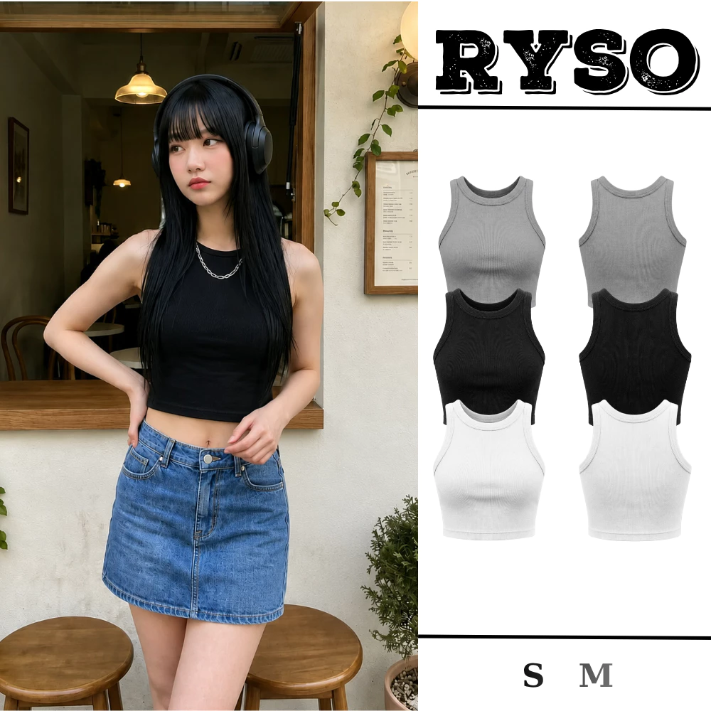 Áo Croptop Ba Lỗ Nữ Ngược Trơn Thun Basic Chất Thun Gân Co Giãn Dày Dặn Form Ôm Body 3L04 RYSO STORE