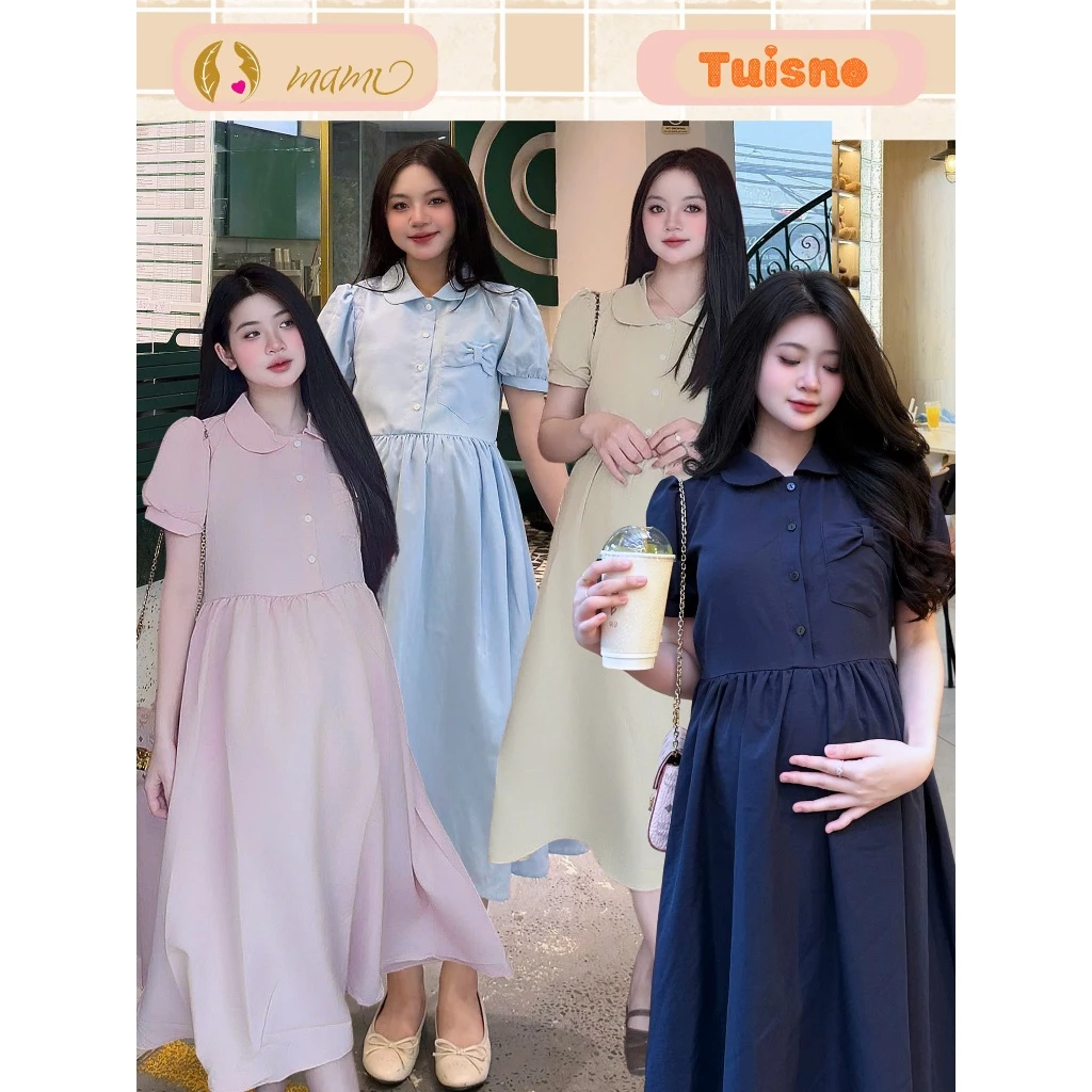 Đầm váy bầu công sở MAMI MS189 thiết kế lịch sự trẻ trung chất liệu tex hàn mẹ bầu đi làm đi chơi đều đẹp