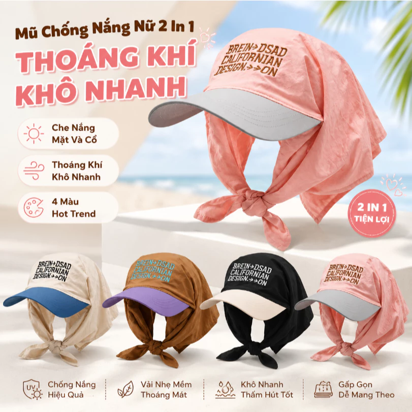 Mũ Bucket Nữ Thêu Dễ Thương Thoáng Khí - Chống Nắng, Khô Nhanh, Dây Đeo Điều Chỉnh Tiện Lợi, Mũ Bóng Chày Thời Trang
