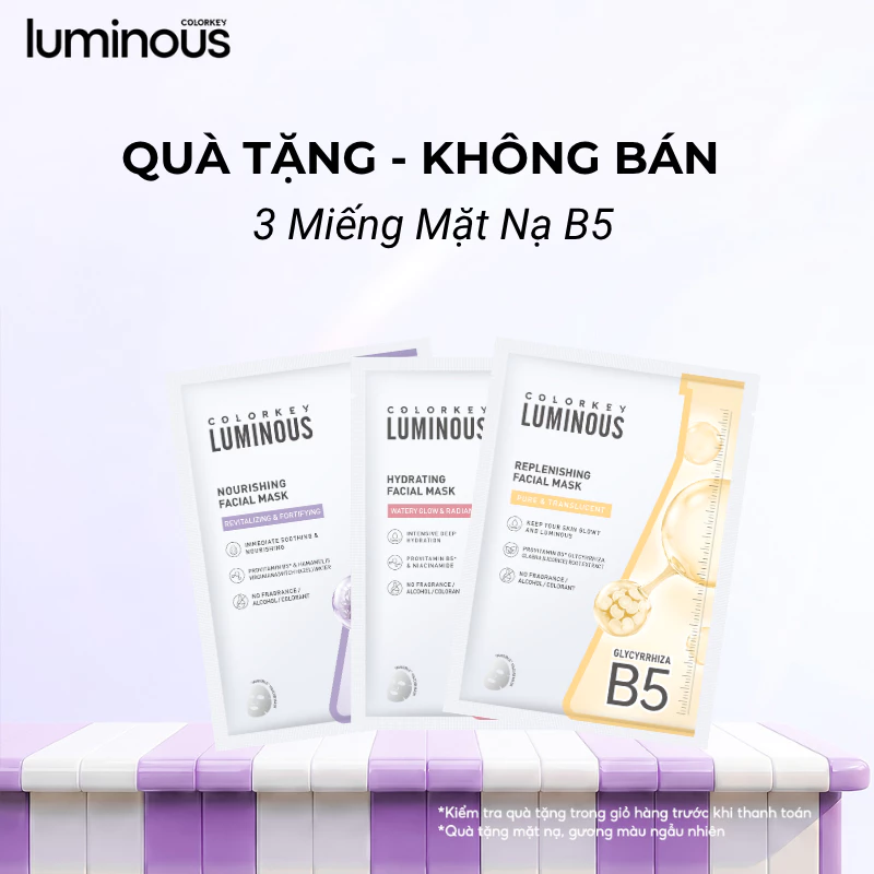 [QUÀ TẶNG - KHÔNG BÁN] Combo 3 Miếng 3 Màu Mặt Nạ B5 Colorkey Luminous | 25ml/miếng
