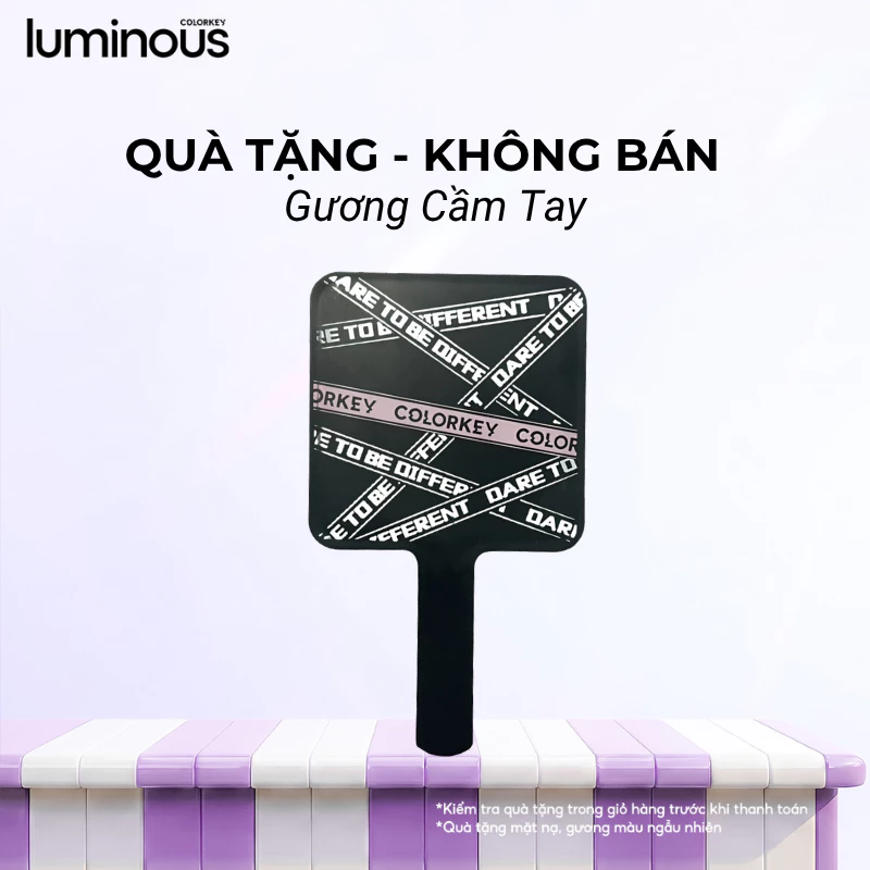 [QUÀ TẶNG - KHÔNG BÁN] Gương Trang Điểm Cầm Tay Nhỏ Gọn Màu Đen Cá Tính Colorkey Luminous
