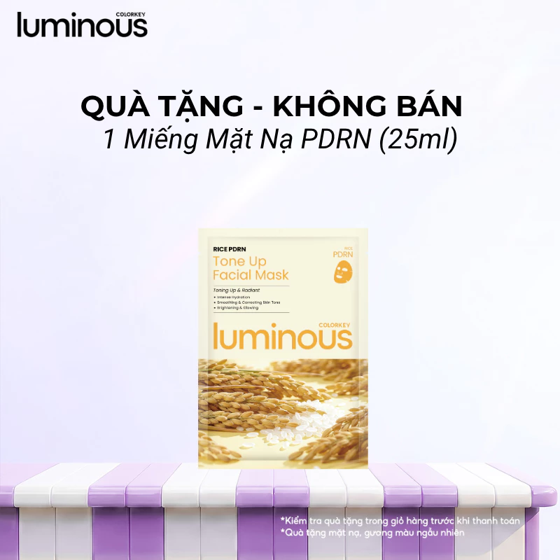 [QUÀ TẶNG KHÔNG BÁN] Miếng Mặt Nạ PDRN Thuần Chay Colorkey Luminous | Hỗ trợ dưỡng ẩm, tái tạo làn da| 25ml/ miếng