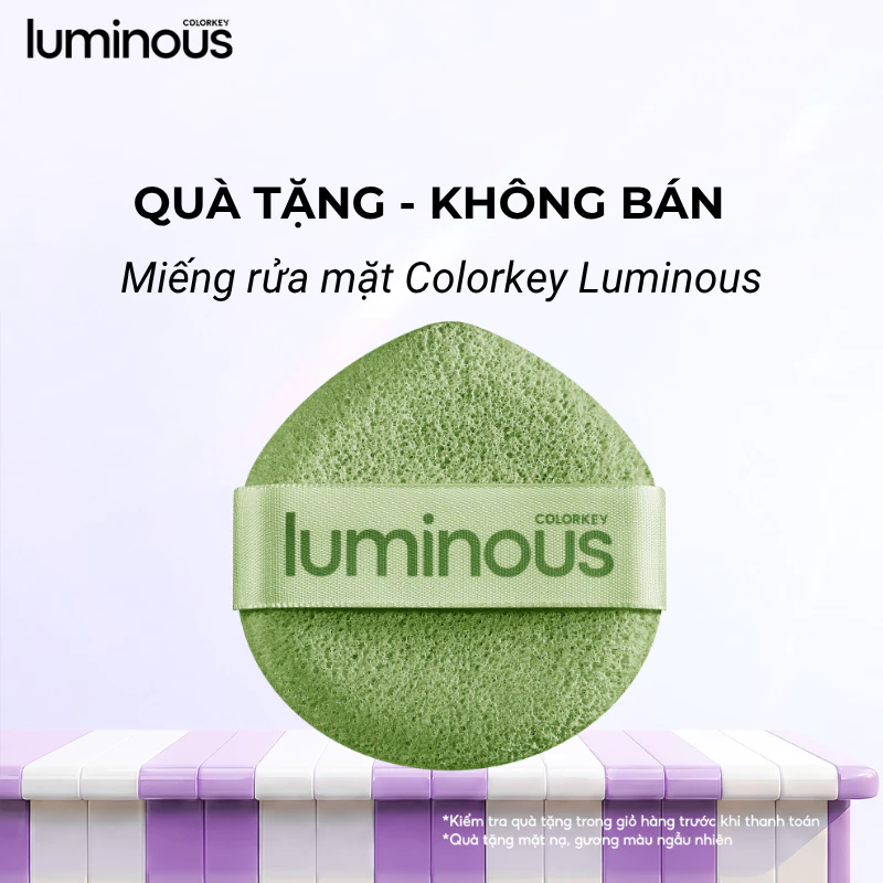 Miếng Rửa Mặt Làm Sạch Sâu Colorkey Luminous | Dịu Nhẹ Cho Mọi Loại Da