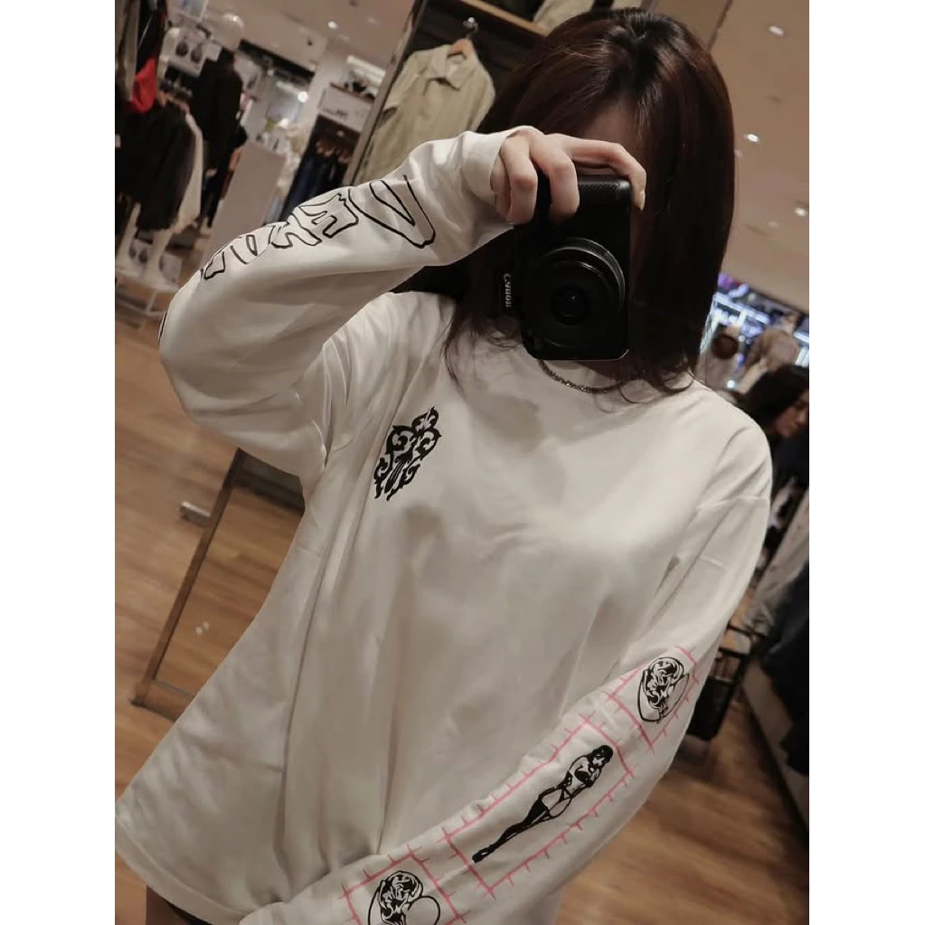 Áo thun dài tay nam nữ CHROME HEARTS vải cotton cao cấp form rộng basic oversize
