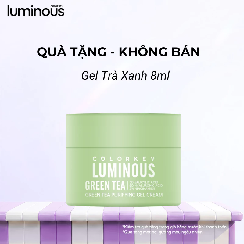 [MINI SIZE] GEL Dưỡng Ẩm Tinh Chất Trà Xanh Colorkey Luminous | 8G/ Hũ