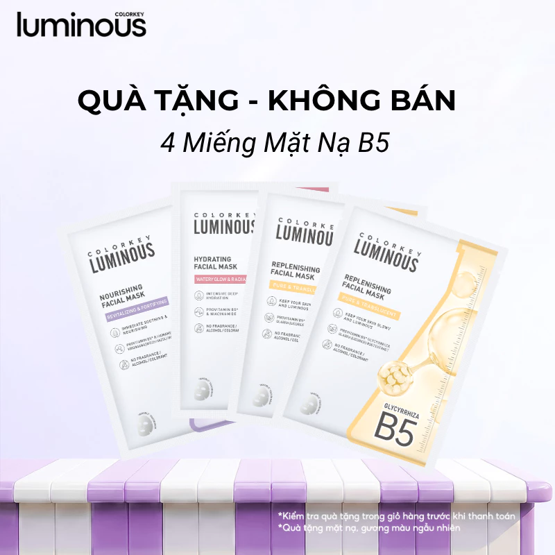 [QUÀ TẶNG - KHÔNG BÁN] Combo 4  miếng mặt nạ Vitamin B5 Colorkey Luminous