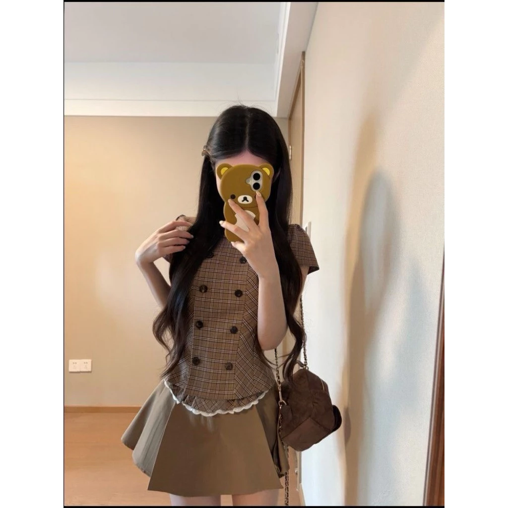 ✨ SET ÁO CARO + CHÂN VÁY TIỂU THƯ HÀN QUỐC ✨
