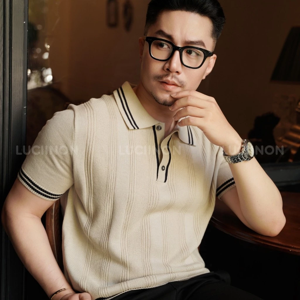Áo Polo Nam DỆT KIM GENT, Chất Vải Len Viscose Mềm Mịn, Form Regular - LUCIINON