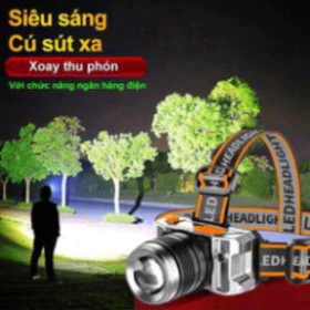 Đèn pin đội đầu siêu sáng 1 bóng chiếu xa , chip Led L9 Zoom xa gần, chống nước IPX6, pin trâu HOT