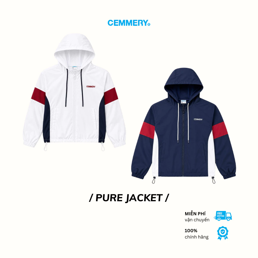 Áo Khoác Dù CEMMERY Local Brand Chính Hãng Pure Jacket Form Boxy Unisex 2 Màu