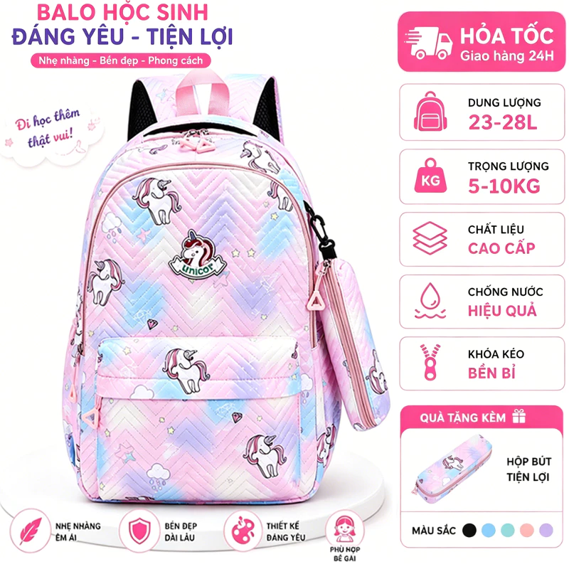 Ba lô đi học Hàn Quốc cô gái xinh đẹp dễ thương sinh viên đại học công suất lớn ins hai vai túi xách#B300