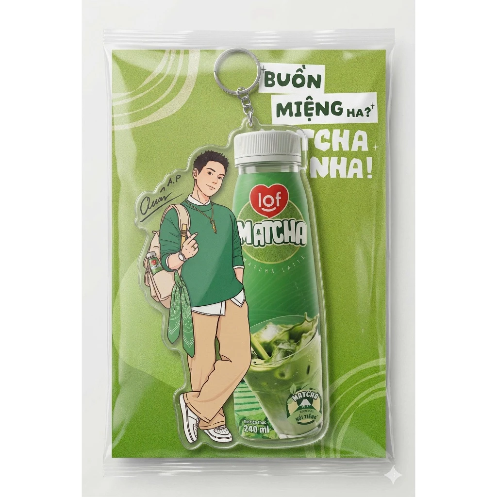 [HÀNG TẶNG KHÔNG BÁN] Móc khóa Lof Matcha