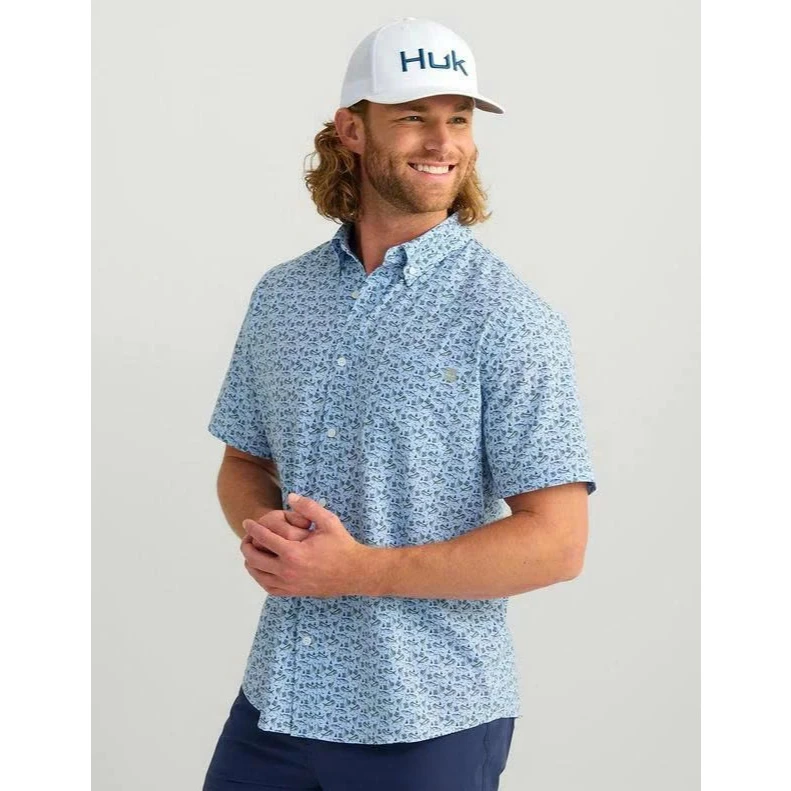 Áo sơ mi ngắn tay Huk Kona form classic fit dành cho nam( có bigsize )
