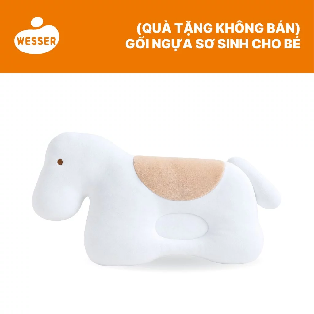 (QUÀ TẶNG KHÔNG BÁN) GỐI NGỰA SƠ SINH CHO BÉ