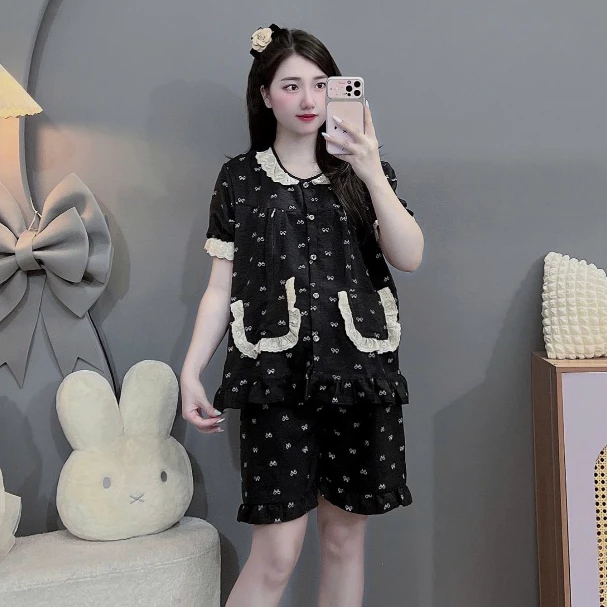 (Đủ size đến 100kg)Bộ đồ bầu và sau sinh dáng đùi chất đũi vân mây