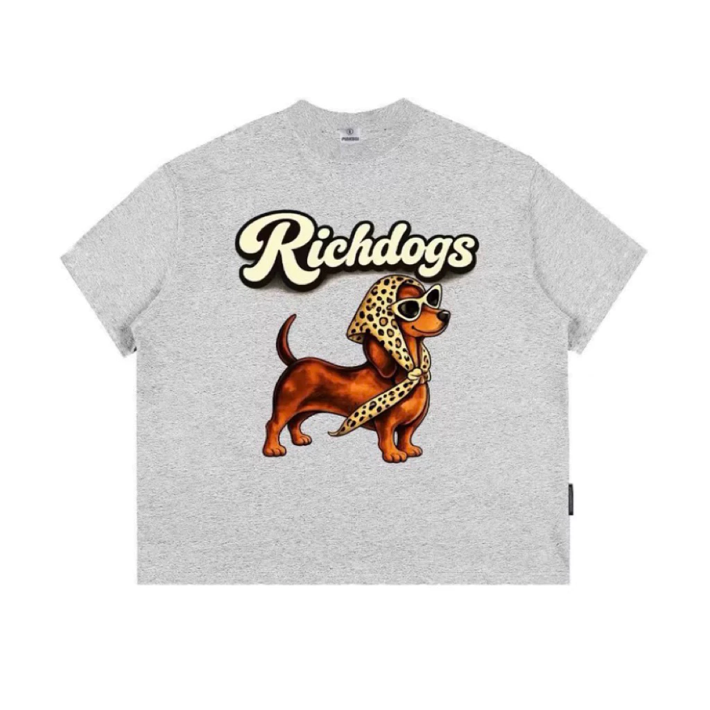 Áo Thun Richdogs Chó Nâu Dễ Thương, Vải Đẹp Mềm Mịn Thoáng Cotton 2 Chiều Không Xù Lông Full Tag Mac