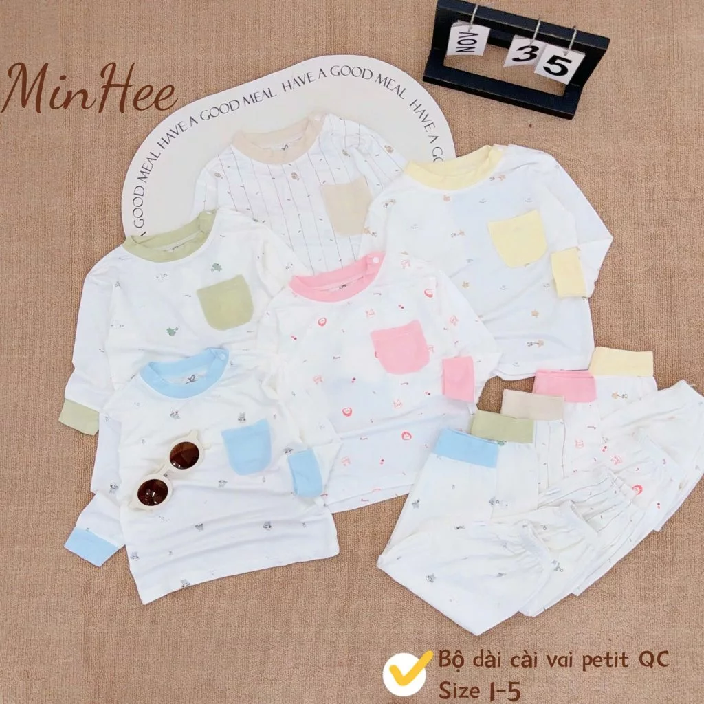Bộ dài Minhee chất peptit mềm mát cho bé từ 4-14kg