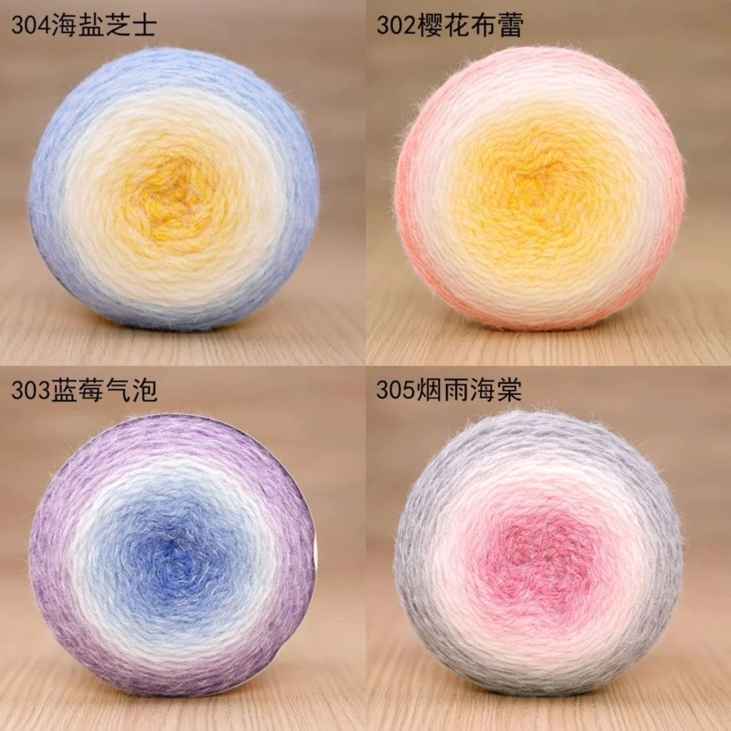 (HÀNG SẴN CÓ MÁC)Len Lông Vũ Cầu Vồng Loang 200Gr Siêu Mềm | Len Pastel Móc Thảm Túi Áo Khăn Handmade