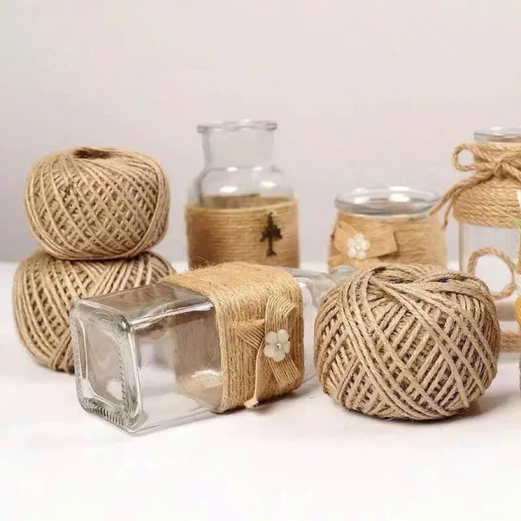 Cuộn dây gai, dây thừng 2mm (2 li) làm ruy băng, đồ hanmade, treo ảnh làm nơ trang trí