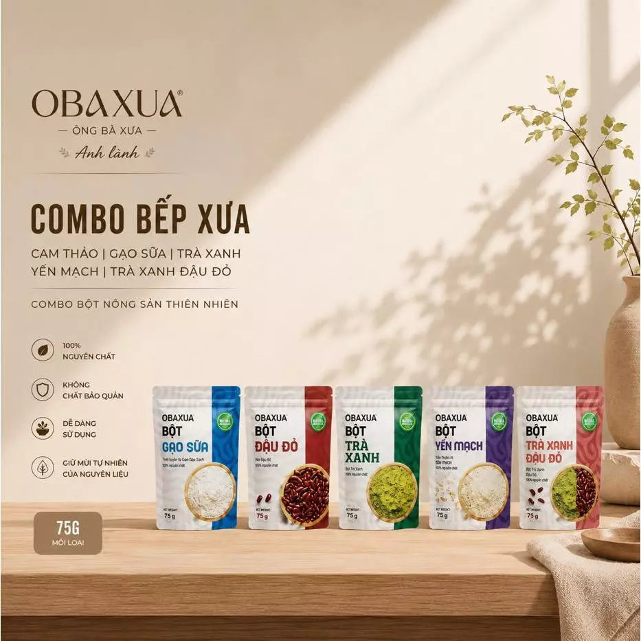 OBAXUA – Combo An Lành 5 Vị Bột Xưa (75g)