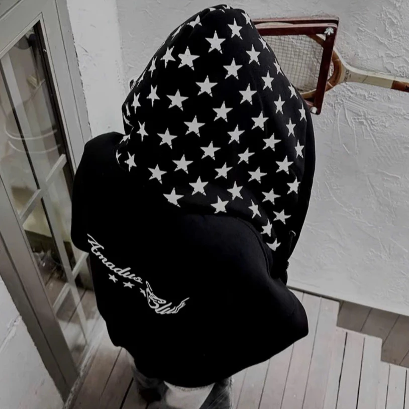 Áo HOODIE ZIP In Nón FULL STAR  AmaduzClub Nỉ Bông Unisex Nam Nữ Kéo Khóa AD03