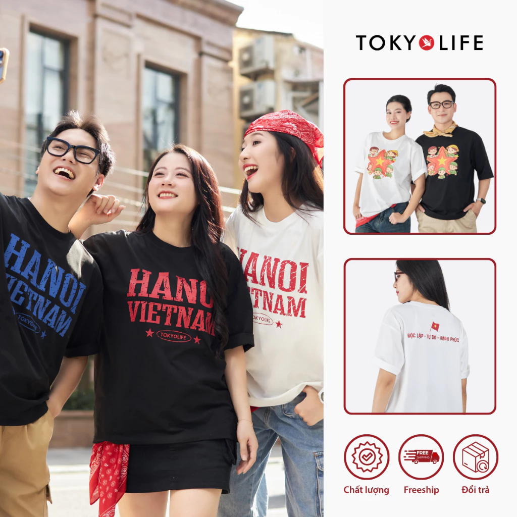 Áo Thun Unisex TOKYOLIFE In Hình Yêu Nước BST Tôi Yêu Việt Nam