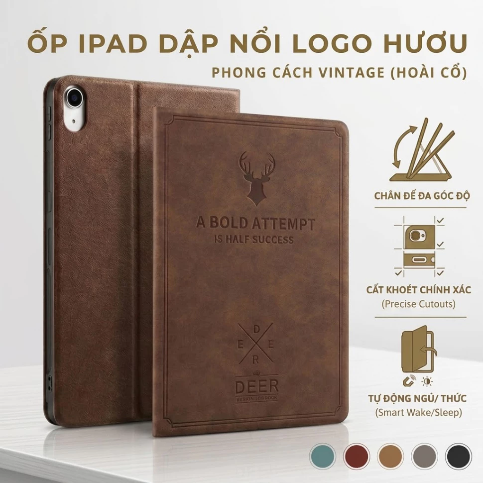 Ốp iPad Hươu Air 11 inch -  Air 4 5 6 7  M1 M2 M3 M4 M5 -  Air 1 2  9.7 inch/ Air 3 10.5" Keep On Going