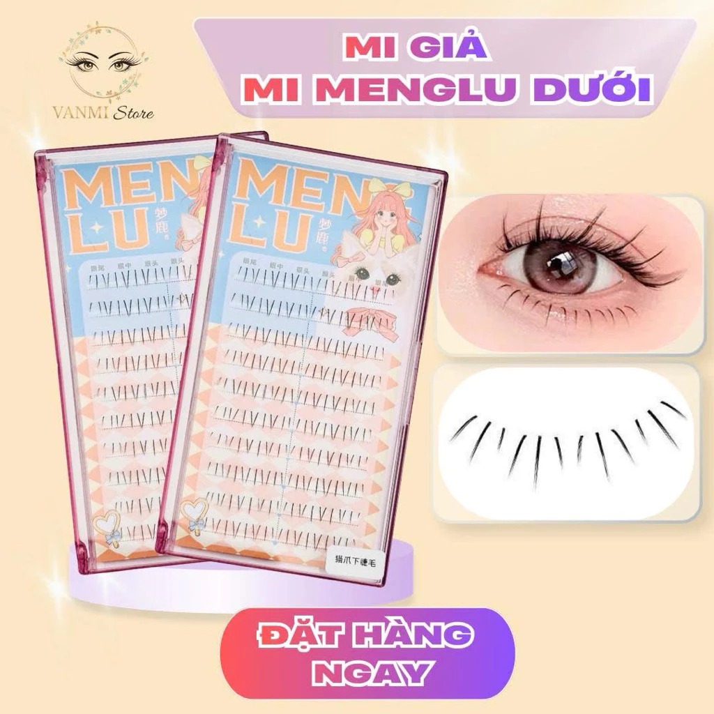 Mi giả Menglu, mã mi dưới, sợi mi đẹp tự nhiên - Vanmi Store