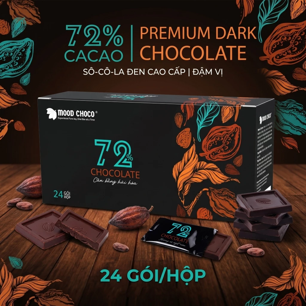 Combo 10 Hộp Socola Đen & Matcha Nguyên Chất MOOD CHOCO Trải Nghiệm Đa Tầng Sang Trọng