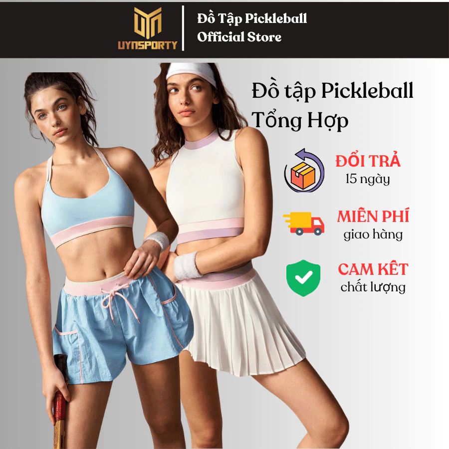Đồ Tập Pickleball Nữ UYNSPORTY, Bộ Đồ Tập Thể Thao, Đồ Pickleball Nữ, Bộ Đồ Pickleball Nữ Set